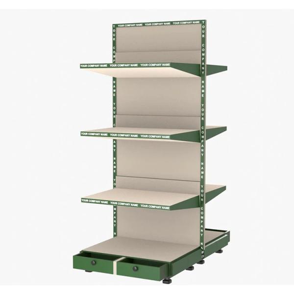 Factory custom color size double-sided supermarket racks wholesale grocery shop