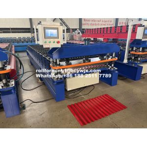 PLC Controlled Mexico Market Corrugated Roll Forming Machine With 5.5KW Power