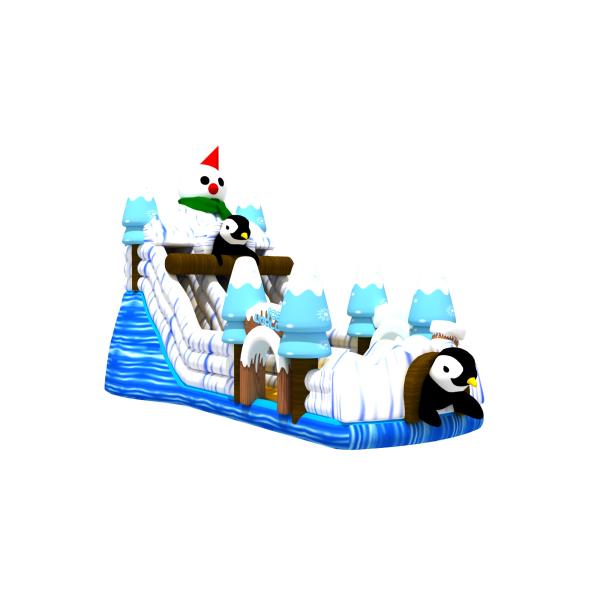 Quality Commercial Inflatable Water Slides Ice World Bear Giant Commercial Inflatable Water Slides Penguin Bouncer wholesale