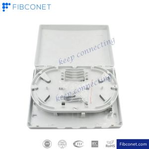 4 Ports Mini Optical Terminal Box for Fiber Optic Wall Outlet Made of PC ABS