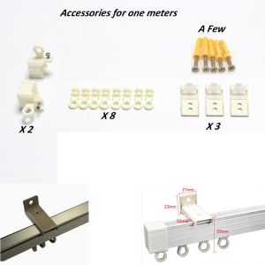 Heavy Duty Bendable Plastic Aluminum Pole Window Curved Curtain Rod Track Rail