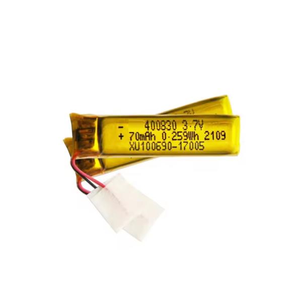 3.7V 70mah 400830 Polymer Rechargeable Battery Lithuim Battery High Discharge Rate Battery