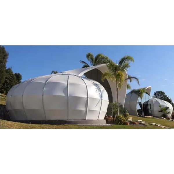 Customized Family Snail Shape Resort Hotel Tent Membrane Structurel Hotel Tent