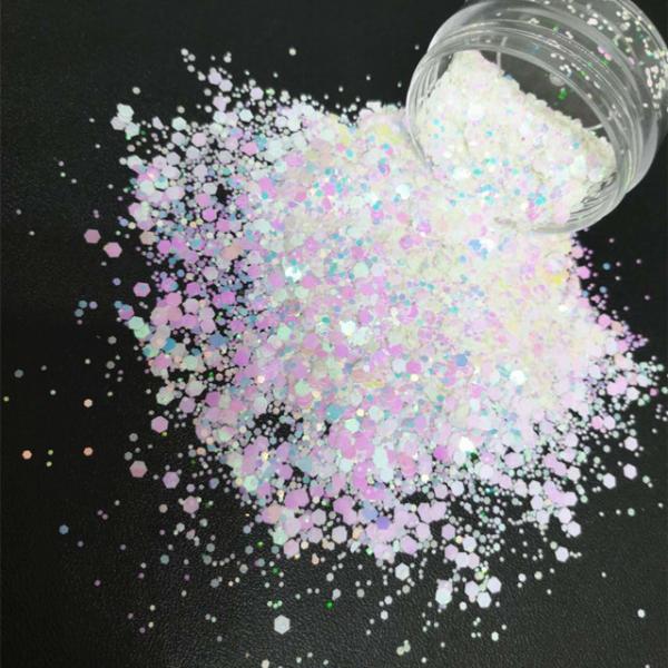 Quality Craft Beauty Nail Art High Sparkling Iridescent Chunky Glitter 1kg Shapes Glitter Bulk for Wedding Party Event Decoration wholesale