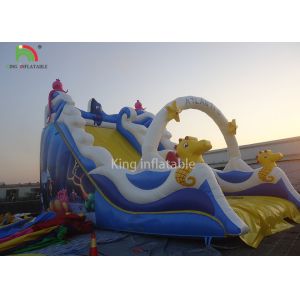 Cheap PVC Tarpaulin Blue Inflatable Bouncers Toddler Slide Playground Theme Park for sale
