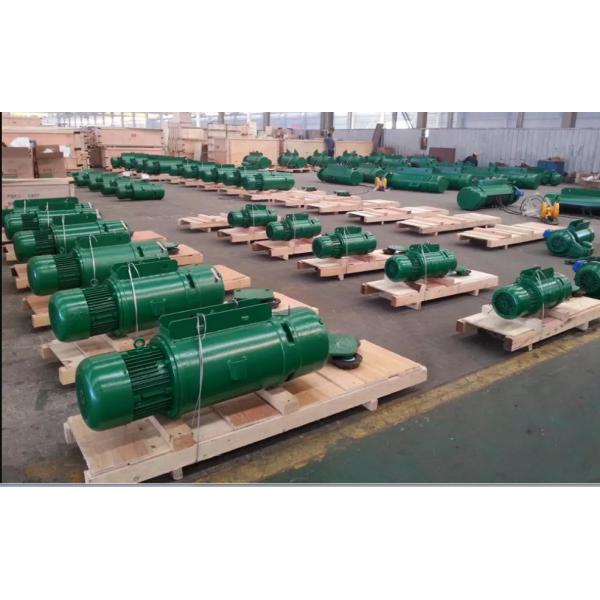 Double Girder Rail Construction Small Electric Wire Rope Hoists With Electric Traveling Trolley