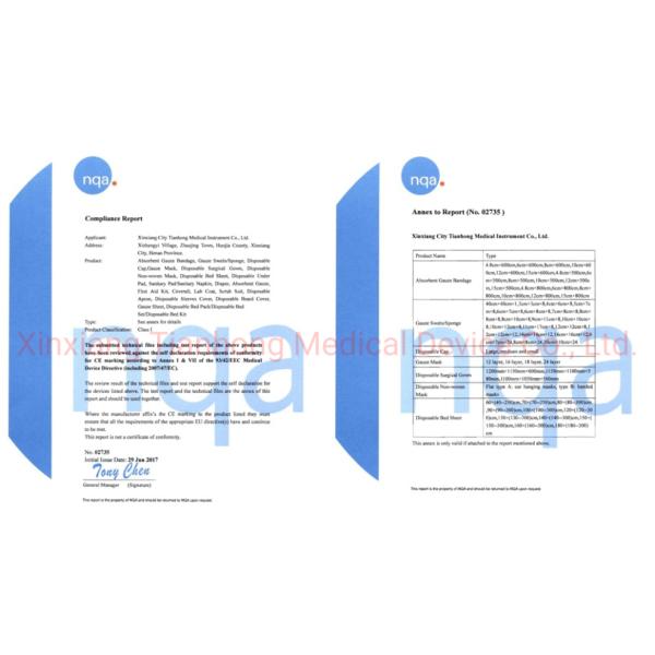 SMS SMMS Non Woven Fabric Visitor Lab Gown 45g