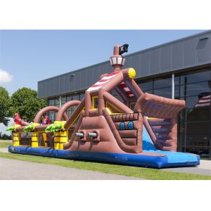 Cheap Digital Printing Inflatable Obstacle Course , Floating Obstacle Course With CE for sale