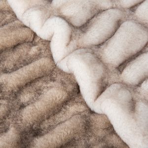 Colorful Polyester Faux Rabbit Fur Fabric for Bed Sheet Set Heavyweight Knitted