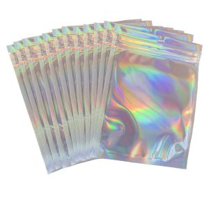 China Holographic k Mylar Pouch , Rainbow Aluminum Vacuum Seal Bags on sale