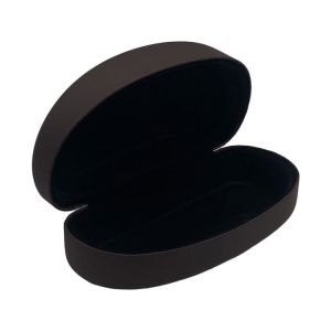 Oval Shaped Custom Logo Embossed ODM Clamshell Eyeglass Case