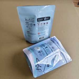 Standard Color Pantone Stand Up Bags For Laundry Detergent Pods Packaging