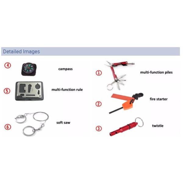 Stainless Steel Outdoor Emergency Products SOS Emergency Tool Multifunction