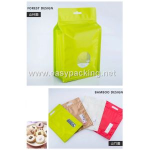 Cheap Qual side sealed flat bottom pouches with zipper for food packaging for sale