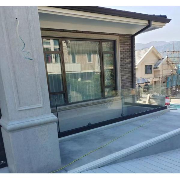 Quality Customizable Aluminum U Channel Glass Railing with Anti-Rust Anti-Corrosion and Flexible Installation for Modern Outdoor Fences wholesale