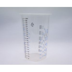 1000ml Disposable Mixing cup Auto Plastic Single Use plastic pots measuring printed cup calibrated-up cup