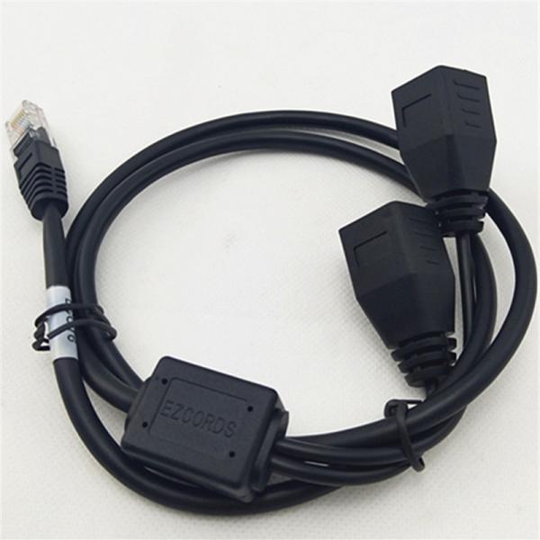 Electronic 8P8C Rj45 Cable , Male Female Cable Customized Pitch Multiple Colors