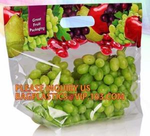 China fresh fruit plastic bag for packaging cherry, Bag For Fresh Fruit Sweet Cherry, Coin or U shape grape bag on sale