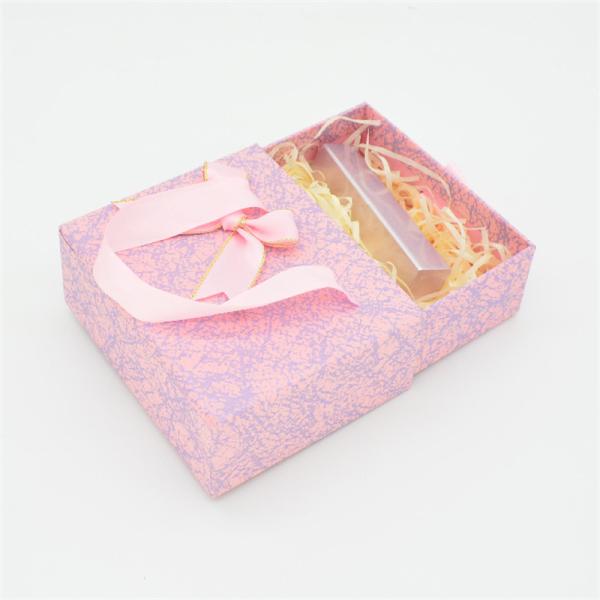 Small Perfume 3mm Cosmetic Packaging Box With Ribbon Handle ALLICO