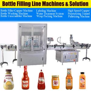 7000BPH Pasta Sauce Filler Capper Machine sauce filling capping machine