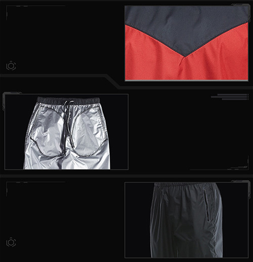 Black And Red Running Wear With Zipper Closure XL , XXL , XXXL Size