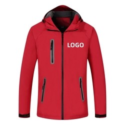 Custom Logo Outer Wear Apparel Spandex Polyester Softshell Jacket Windbreaker