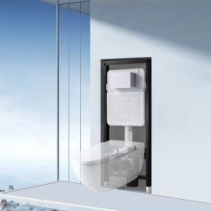 Water Saving HDPE Wall Hung Toilet Cistern With Side Inlet And Diaphragm Valve