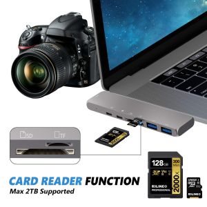 3.1 Type C Hub Dual USB-C HUBs /Card Reader Special for Apple Macbook Pro with
