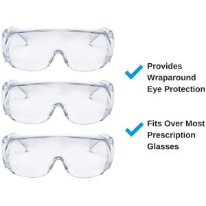 Flexible Medical Protective Goggles Soft PVC Polycarbonate Lens Lndirect Vent