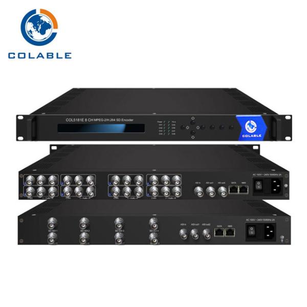 Quality MPEG 2 H 264 AV To IP Encoder , 8 In 1 Digital Analog Video Encoder COL5181E wholesale