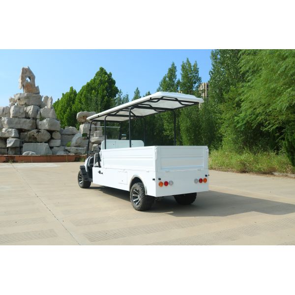 White 2 Seat Cargo Golf Cart with Lithium Battery CE Certification