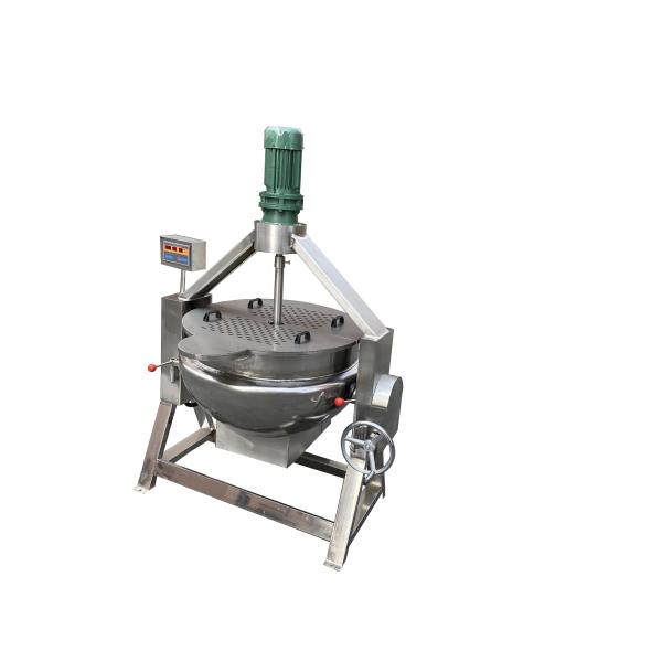 Stainless Steel Food Grade Tilting Syrup Cooker Gas Heating Jacketed Steam Candy