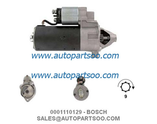 0001110129 0001110136 - BOSCH Starter Motor 12V 1.8KW 9T
