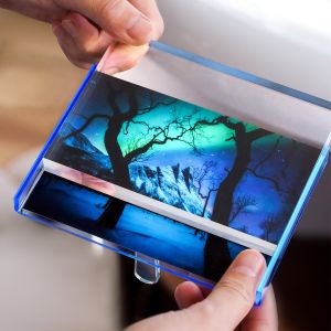 Custom 6'' X 8'' Acrylic Block Photo Frame With Removable Peg For Home Hotel