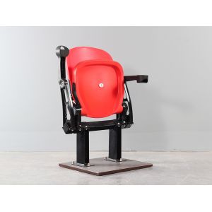 HDPE Plastic Stadium Chair With Cupholder