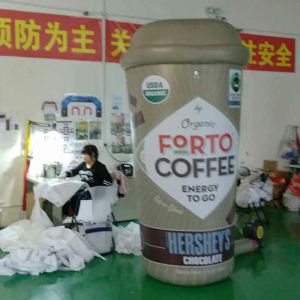 Promotional Customized Giant Event OEM Characters Inflatable Coffee Cup