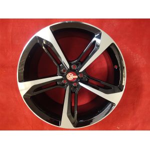 Cheap Forged Glossy 9.5J 21 Inch 5 Spoke Black Alloy Wheels Fit Tire 285 40 ZR21 for sale