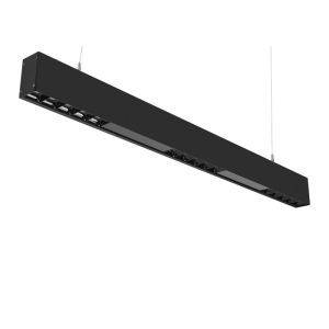 Library Linear Suspension Lighting Black 0 - 10V Dimming 6000K 100 - 277V