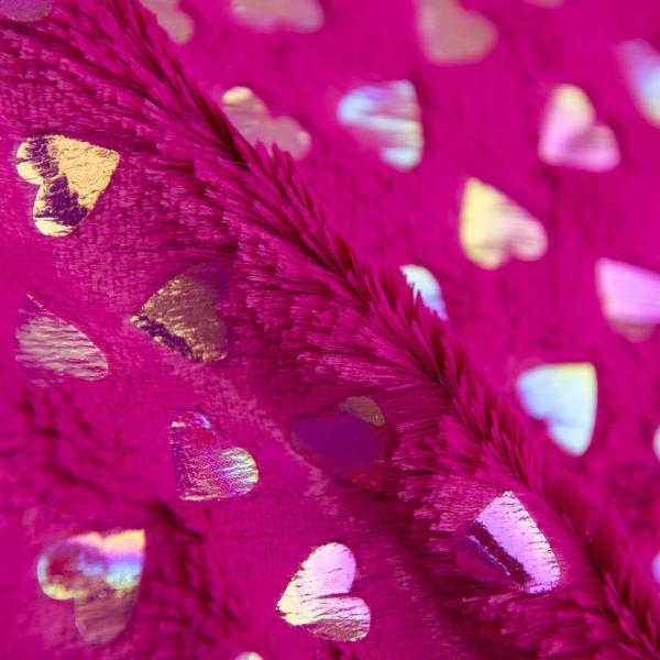 Quality 100% Polyester Plaid Style Bronzing Silver PV Plush Faux Fur Fabric for Home Textile wholesale