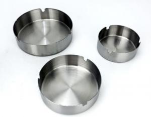 Cheap 0.6mm Custom Tin Cans 12cm Stainless Steel Ashtray Outdoor for sale