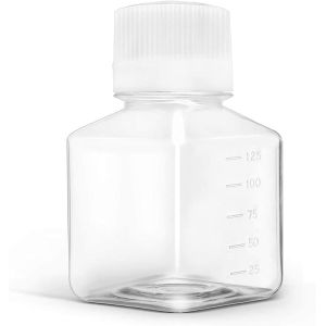 Scientific 125 Ml Plastic Reagent Bottle 6-Pack Laboratory Chemical Storage -