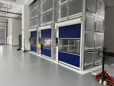 Quality Galvanized Steel PVC Industrial Fast Door 2m/s 900N / 800N Tear Resistance wholesale