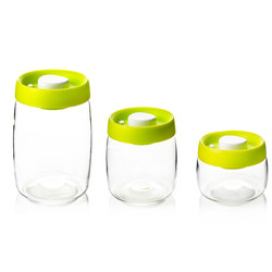 Wholesale Vacuum Jar Food Storage Canister Transparent Borosilicate Glass With