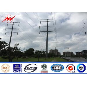 3 mm Thickness Multi - Pyramidal Galvanized Steel Pole , Electrical Power Poles