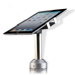 high quality alarm and charging tablet security stand with adjustable width lock