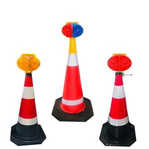 ROADSAFE JSD11 Dual-Color Red/Blue Flashing LED Solar Traffic Warning Lamp –