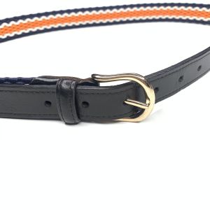 Coffee 2.5cm Knitted Belt 80cm Coffee Elastic Stretch Belt