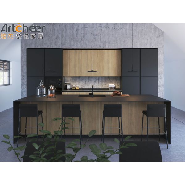 Eco-Friendly Fireproof Modular Kitchen Cabinets with Custom Size Options