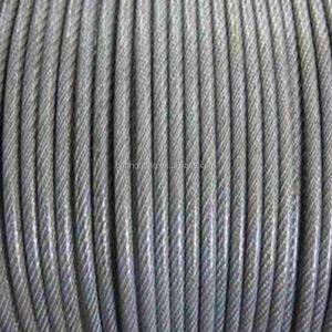 Non-Alloy 2mm 6x7 Transparent PVC Coating Galvanized Steel Wire Rope for Long