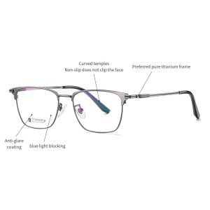 OEM Titanium Frame Glasses Anti Allerg Corrosion Resistant For Men
